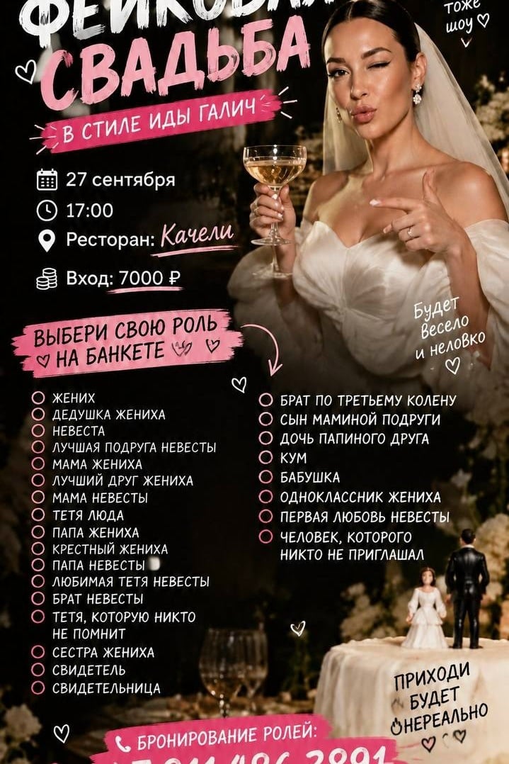 СУПЕРСОБЫТИЕ ГОДА — «ФЕЙКОВАЯ СВАДЬБА»!