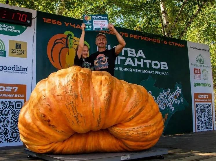 817-килограммовая тыква из Приангарья победила на «Битве гигантов»
