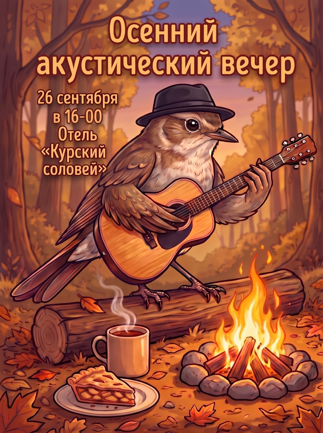Осенний акустический вечер у костра в «Курском соловье»