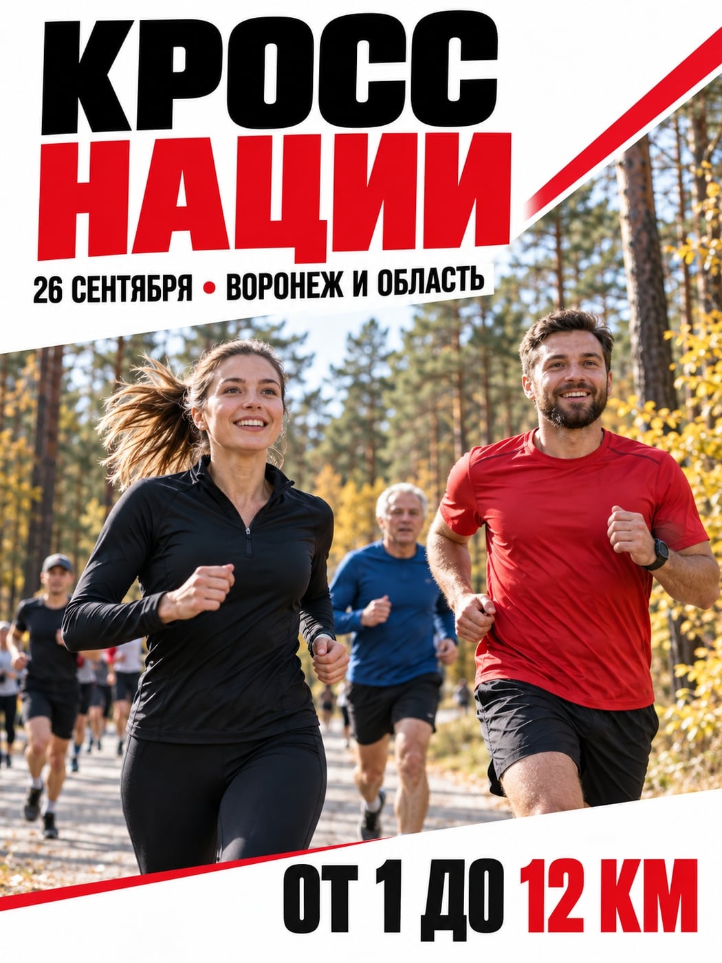 От 1 до 12 км: «Кросс нации» соберёт Воронеж и четыре района области