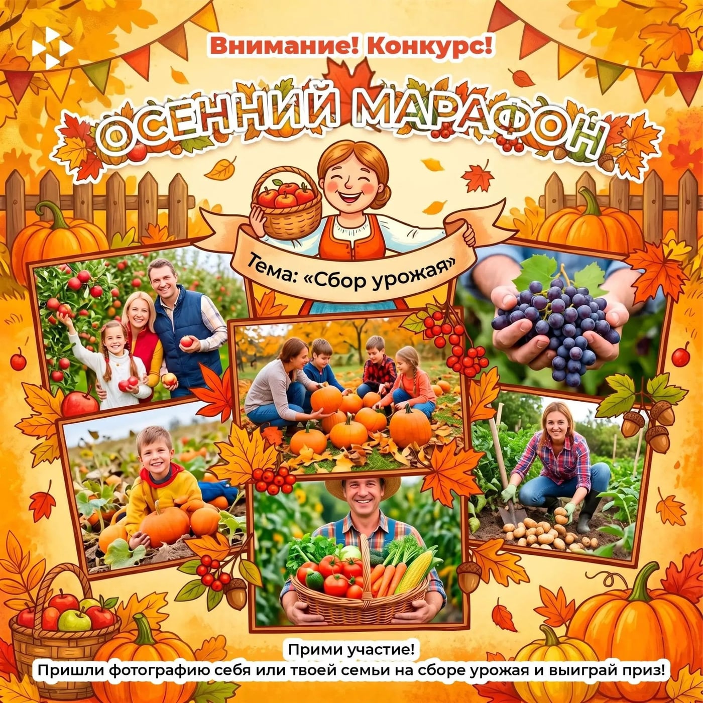 Конкурс «Осенний марафон»: покажите свой урожай!