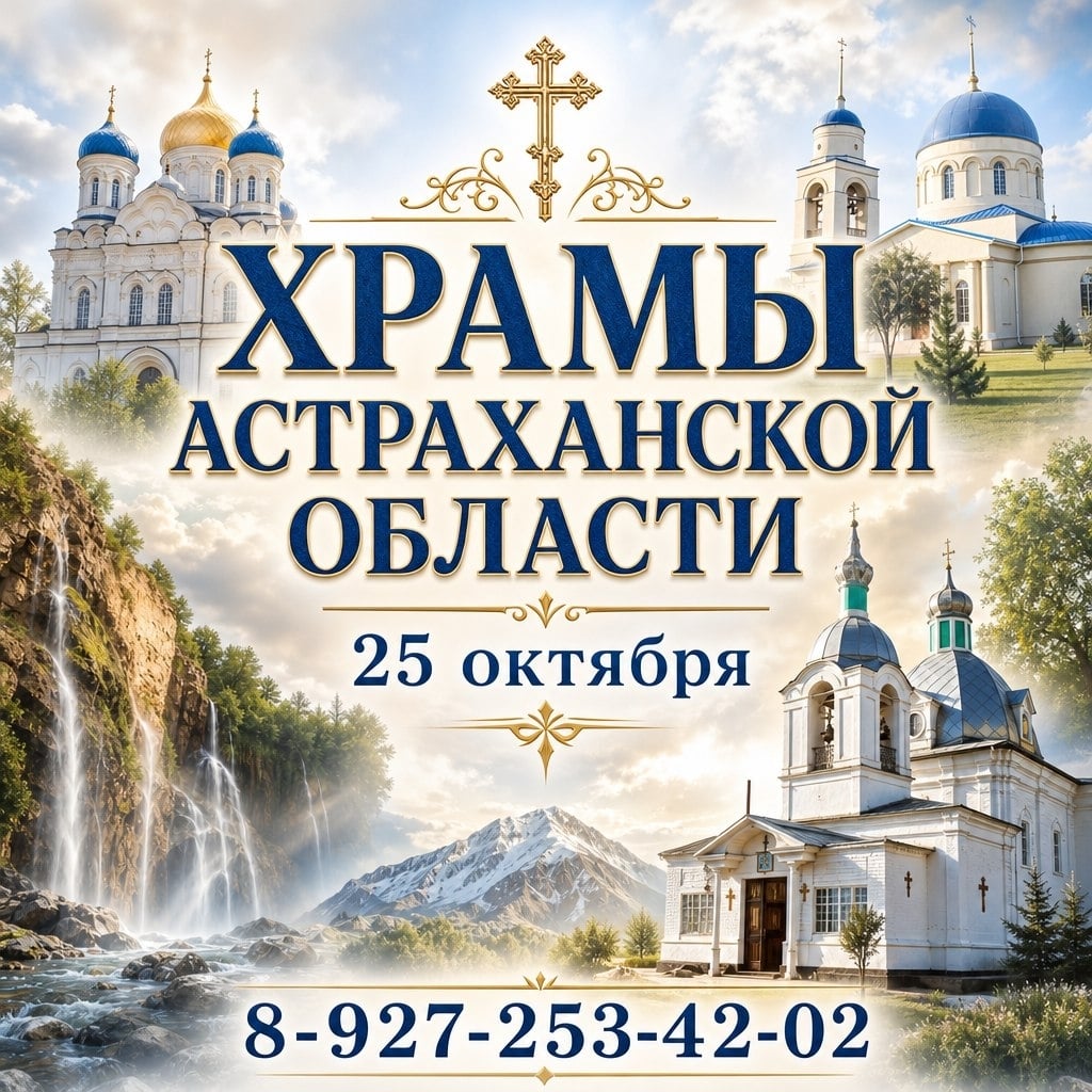 25 октября едем по храмам Астраханской обл.!