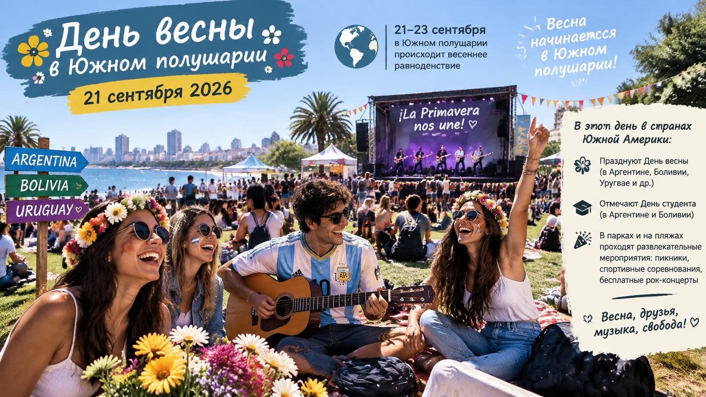 День весны в Южном полушарии: 21 сентября 2026