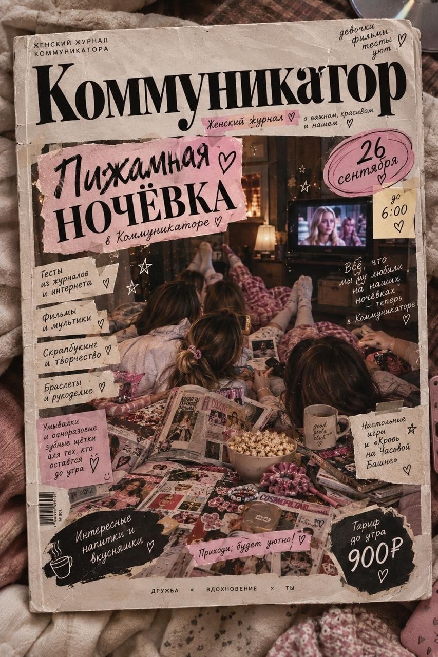 26 сентября у нас будет пижамная ночёвка!