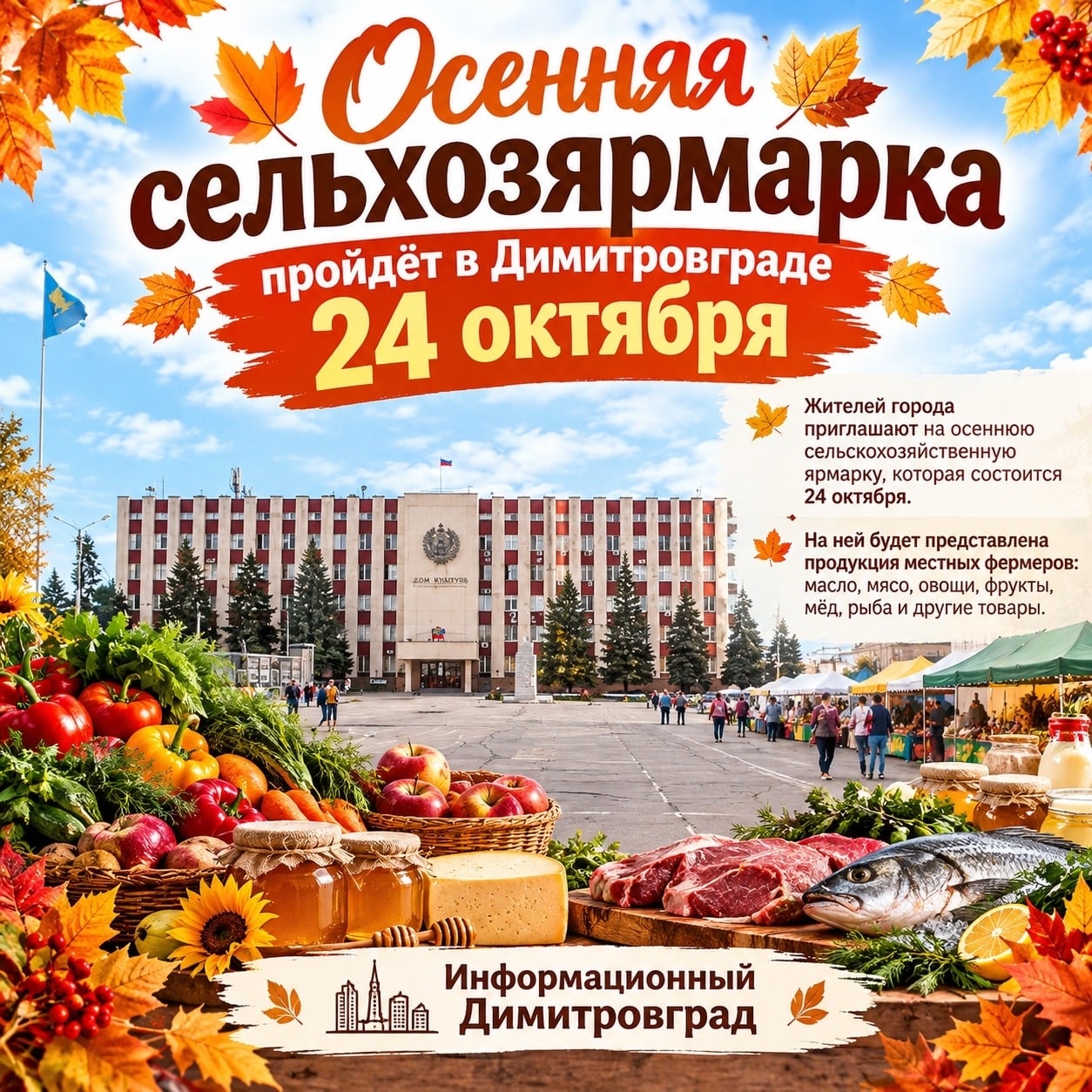 Осенняя сельхозярмарка пройдёт в Димитровграде 24 октября