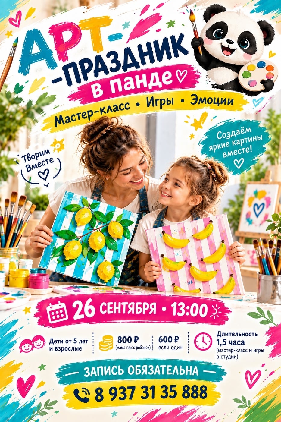 У нас 26 сентября в 13:00 мастер класс