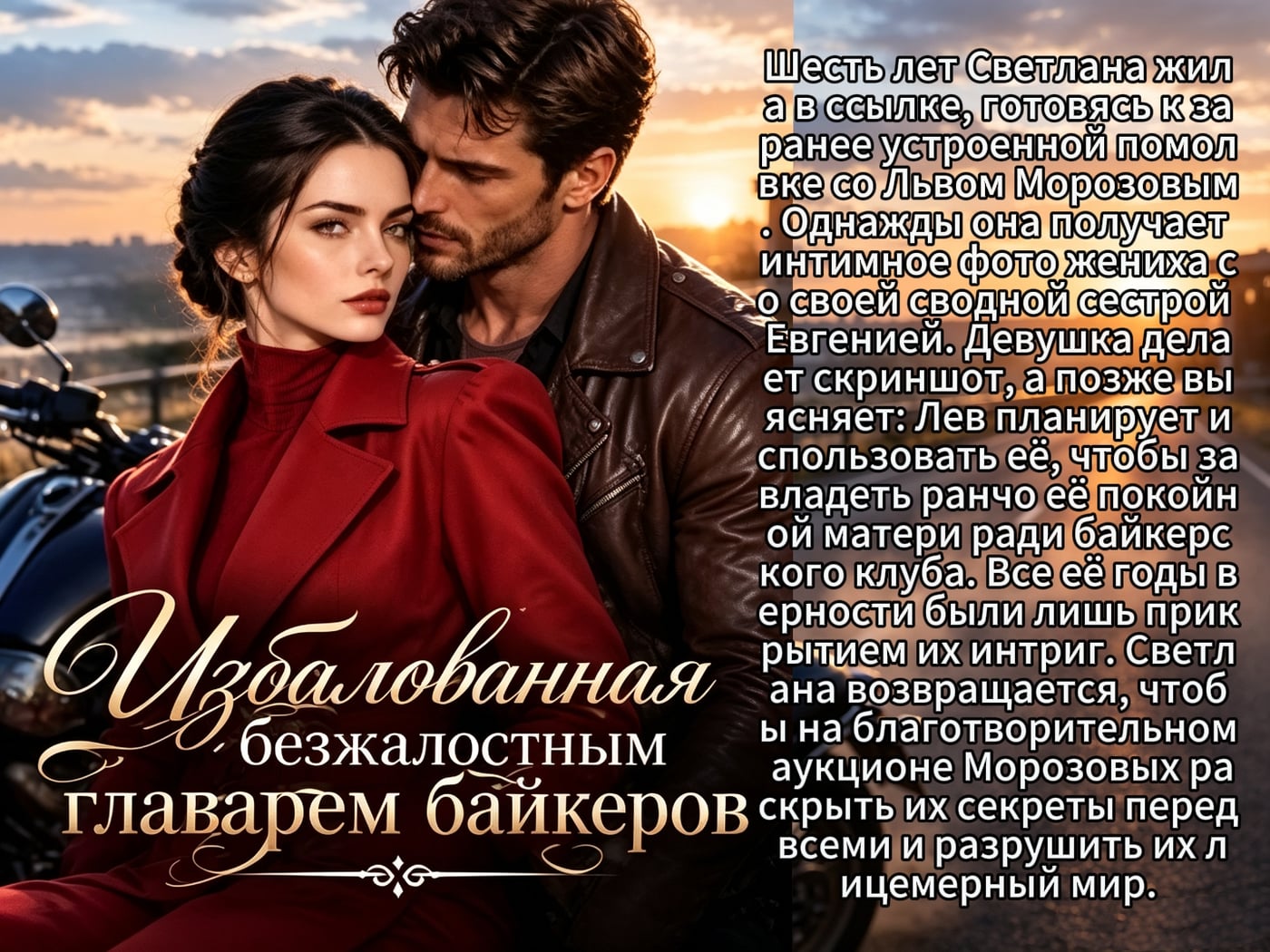 Соврем роман «Избалованная безжалостным главарем байкеров» Сюжет