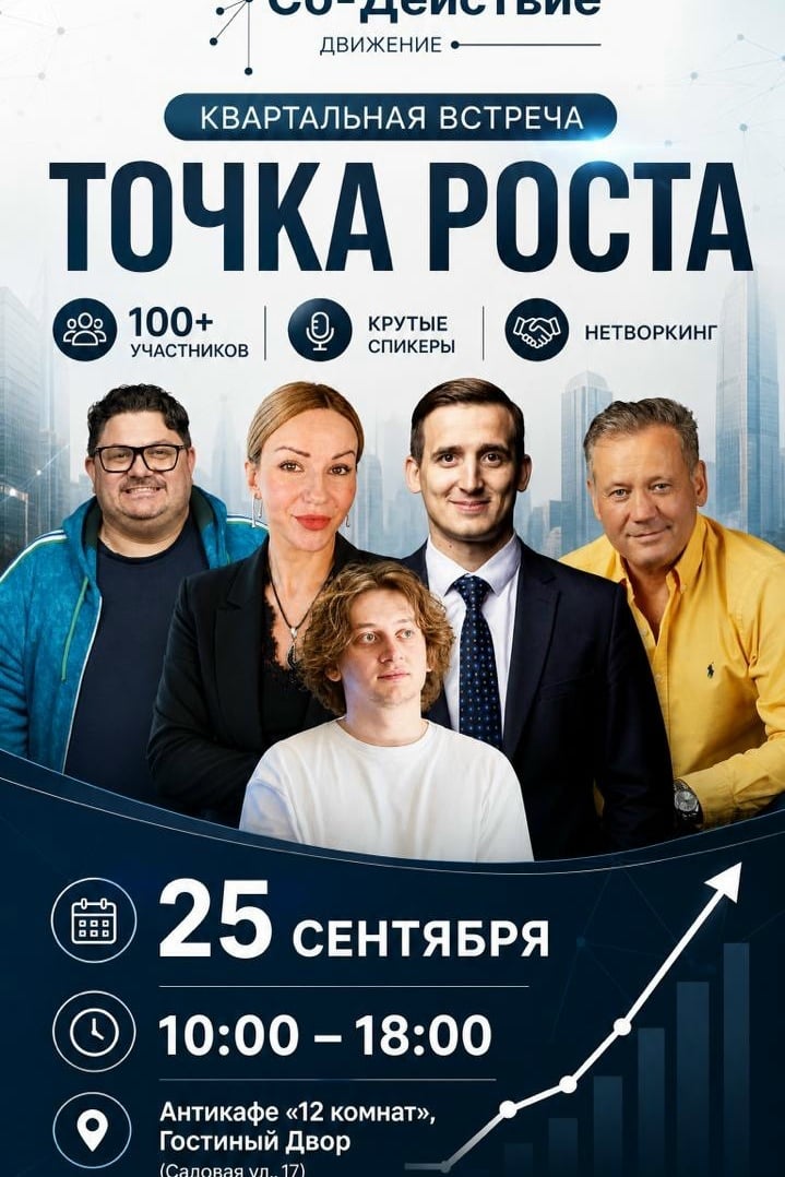 КВАРТАЛЬНАЯ ВСТРЕЧА «Со-Действие»: Точка роста + нетворкинг