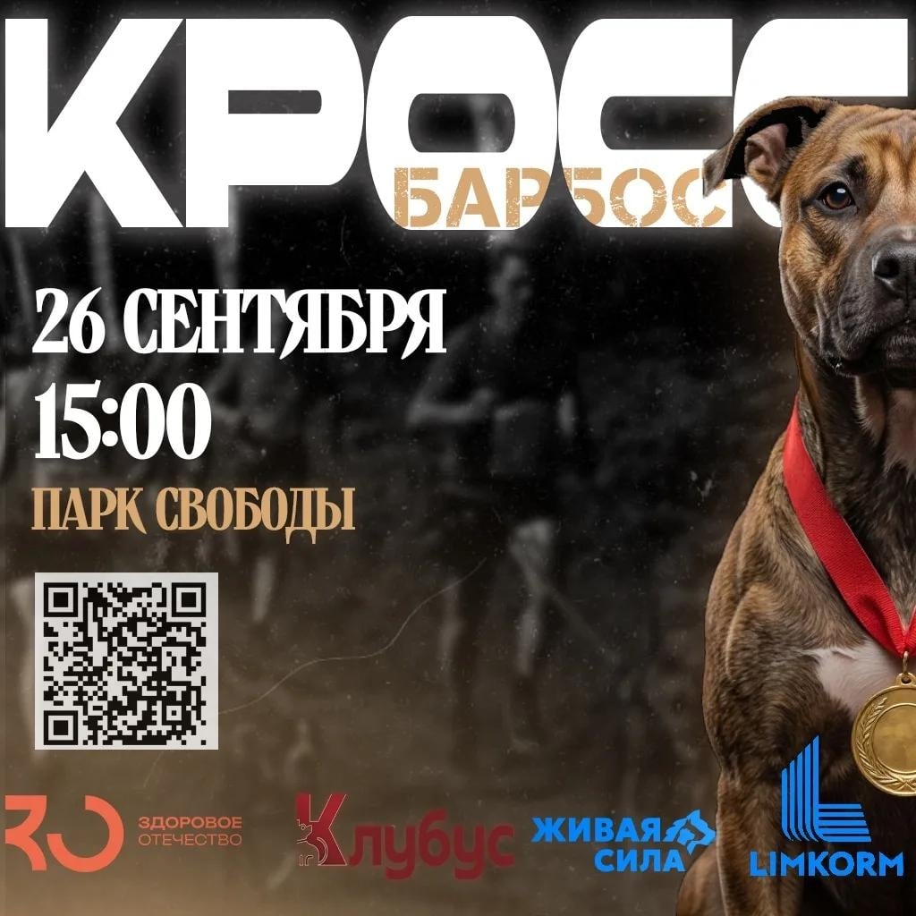 «Барбос‑кросс»: — забег с собаками 26 сентября