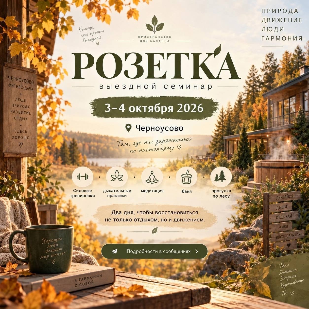«РОЗЕТКА» Юлии Баландиной 3–4 октября