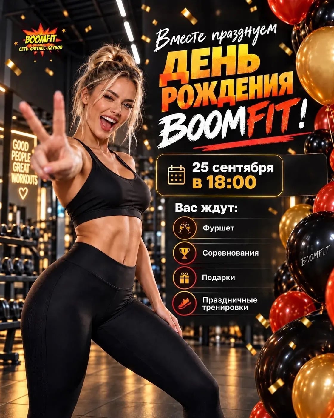 25 сентября отмечаем День рождения BOOMFIT!